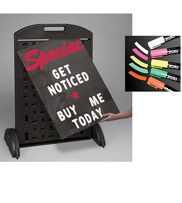 Medium Black Marker Board Kits 24"L x 36"H